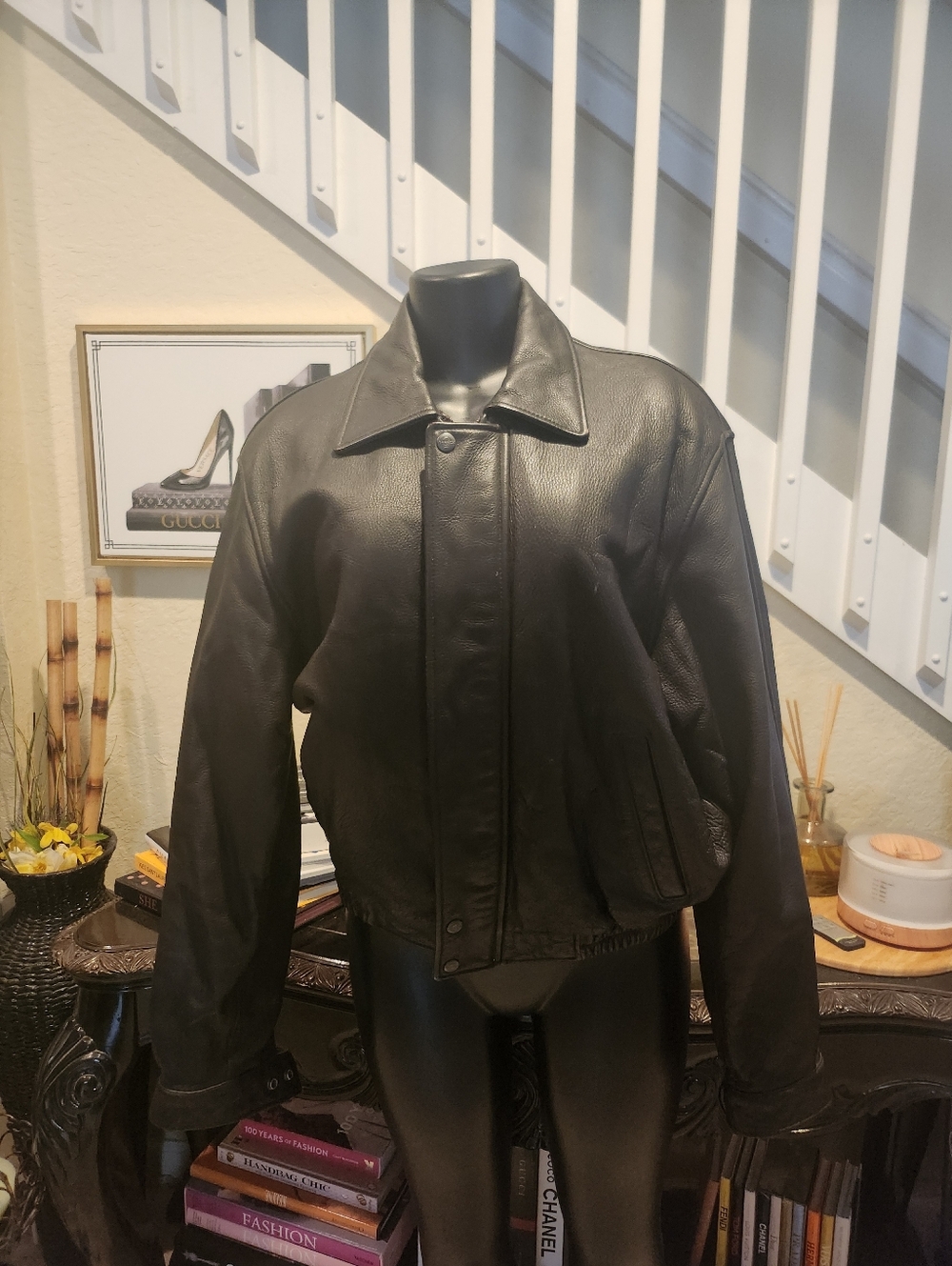 Hard Rock Cafe Orlando leather bomber jacket size S